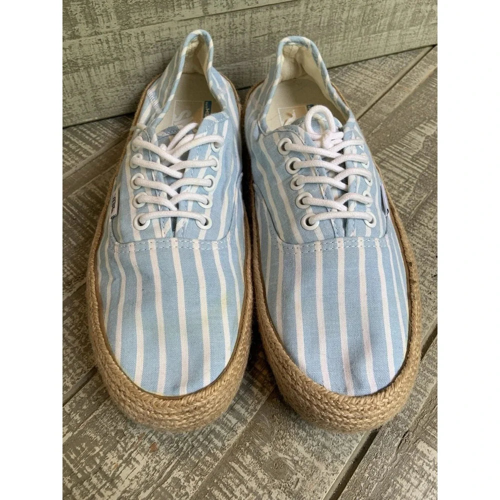 Vans Authentic Espadrille Shoes Size US Men's 8.5 Women's Size 10 Sneakers Blue